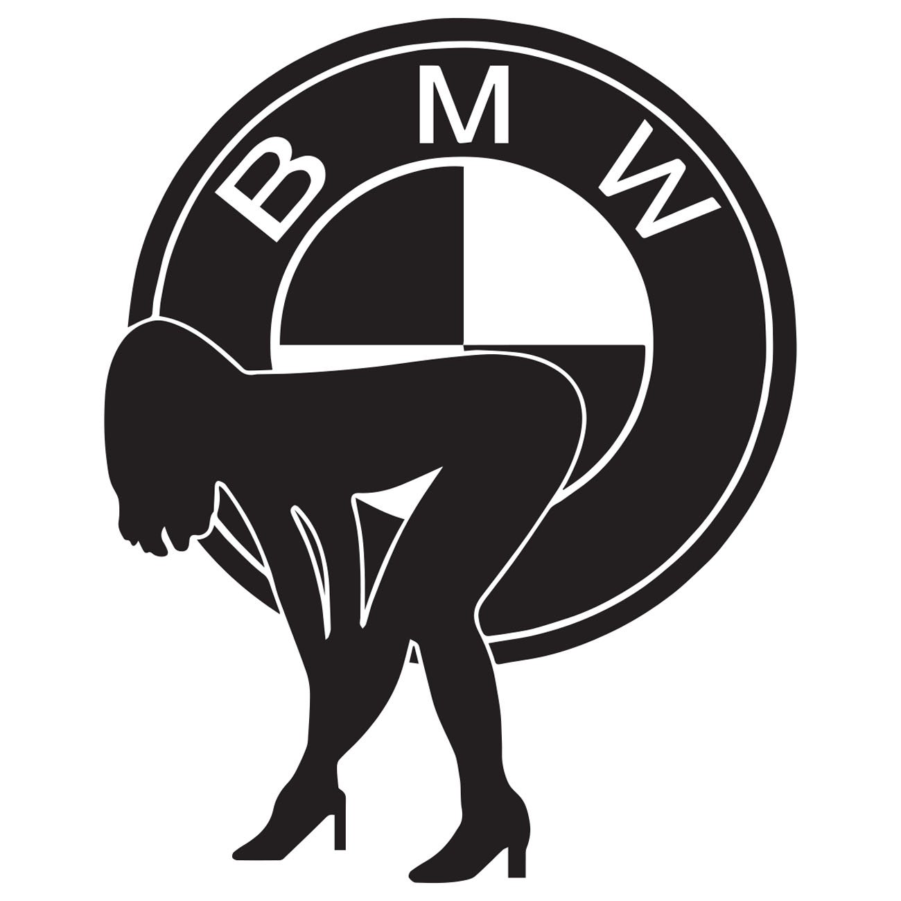 BMW logo girl