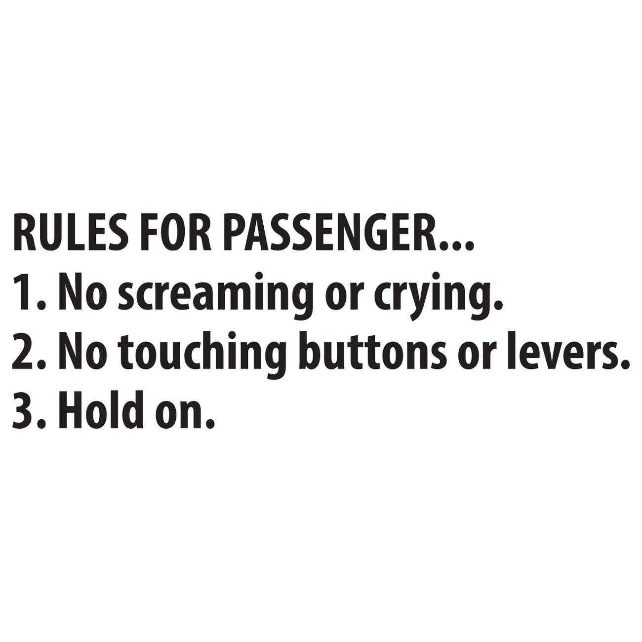 Rules for passenger