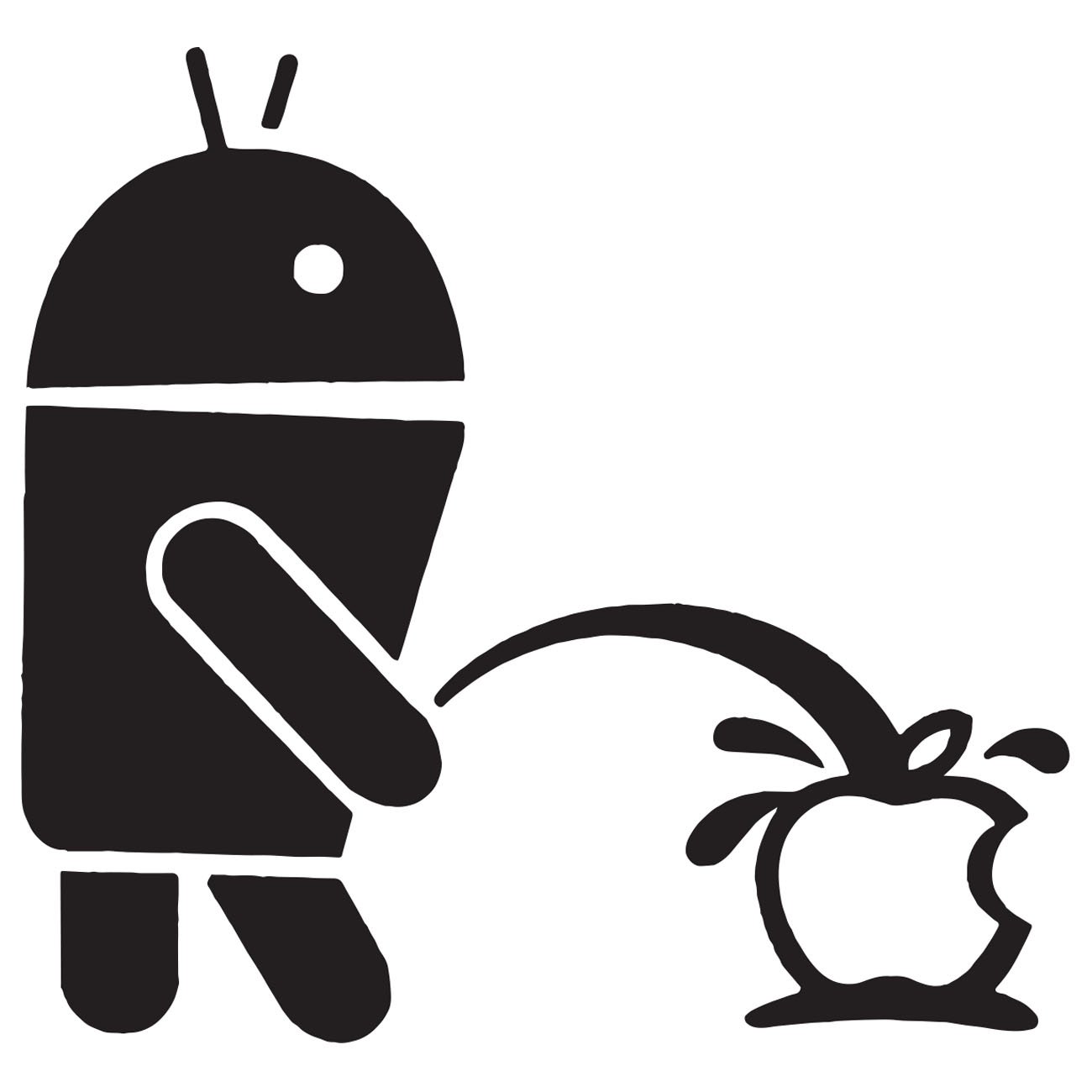 Android pisses on apple