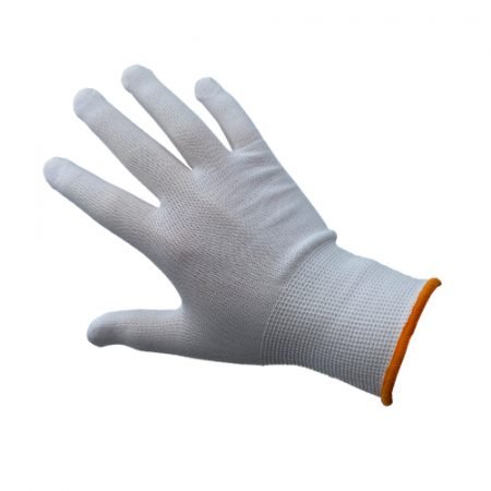 YelloGloves handsker, str. L hvid kant