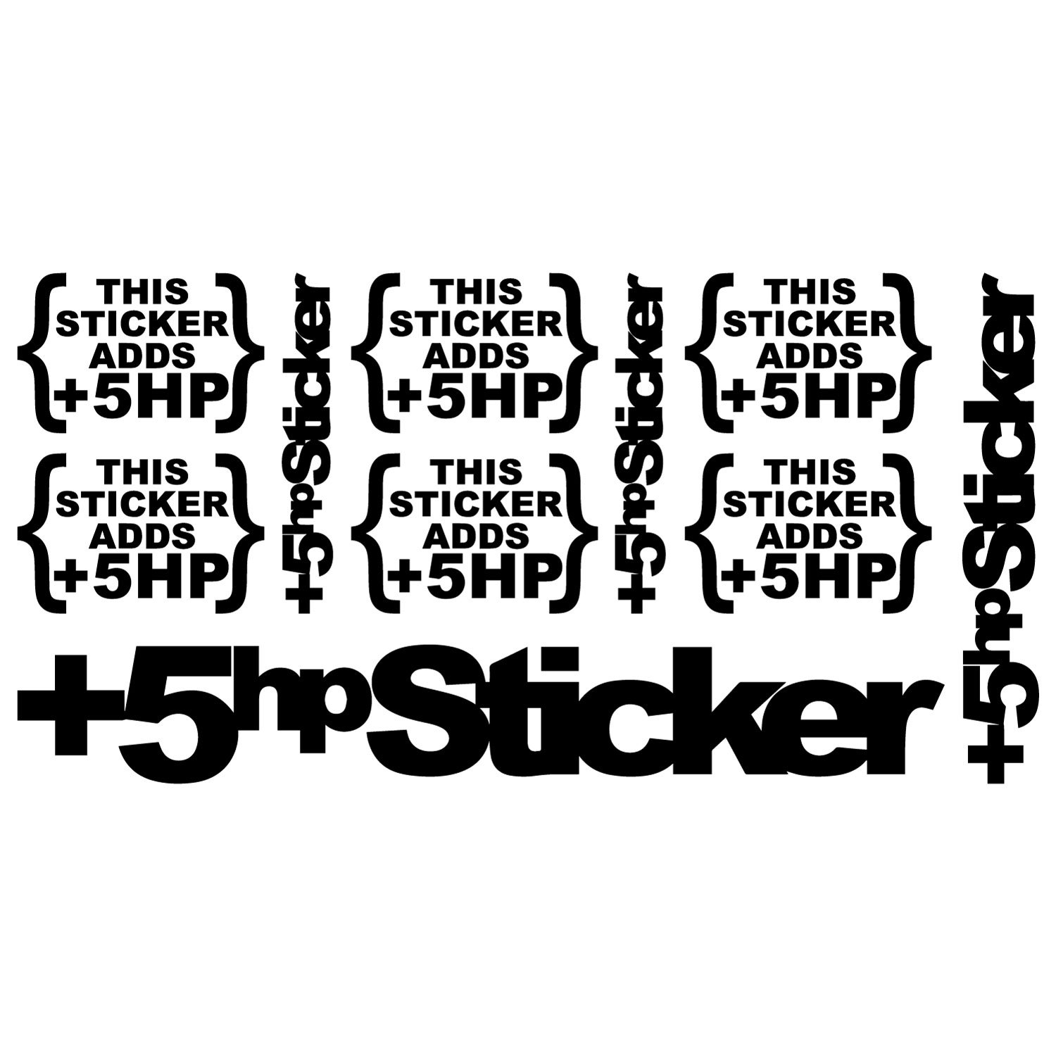 50hp boost kit ark - 10 stickers - 58x29cm.