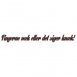 Fingerne vk eller det siger knk!