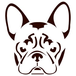 French bulldog head silhouette