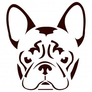 French bulldog head silhouette