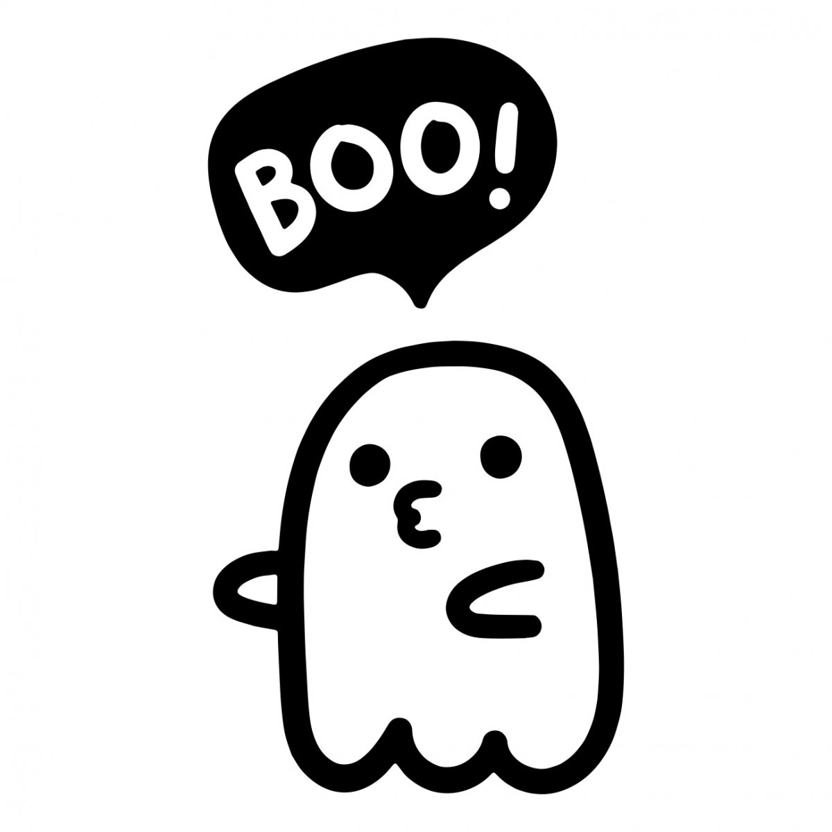 ghost boo - Vis alle stickers - FolieGejl.dk