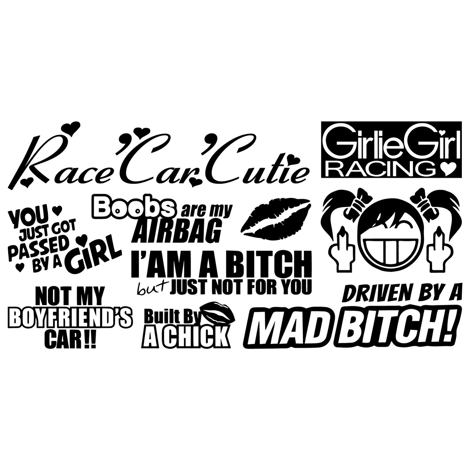 Girl ark - 10 stickers - 58x29cm.