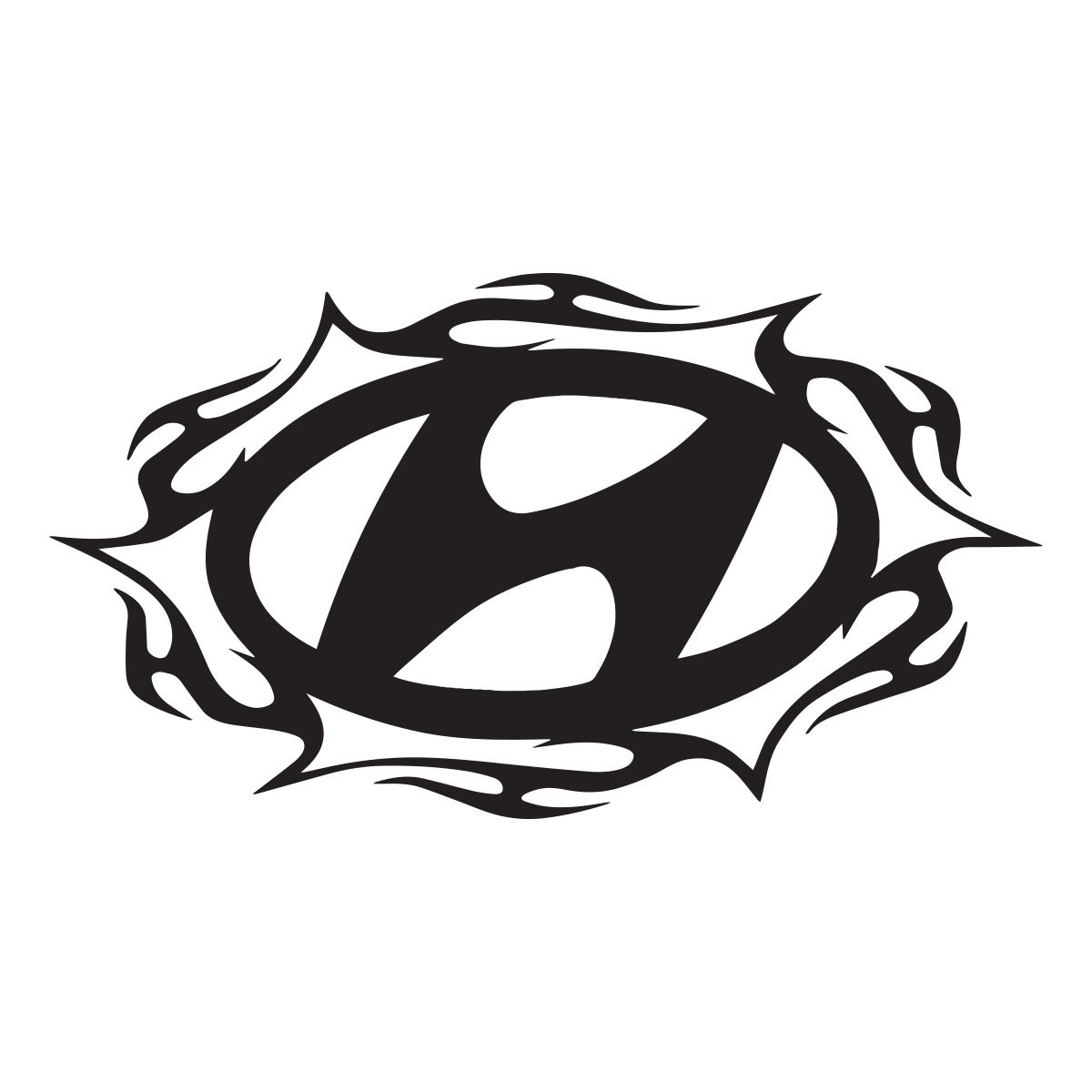 hyundai logo tribal