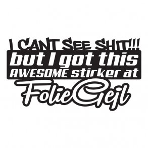 i cant see shit but i got this awesome sticker at foliegejl