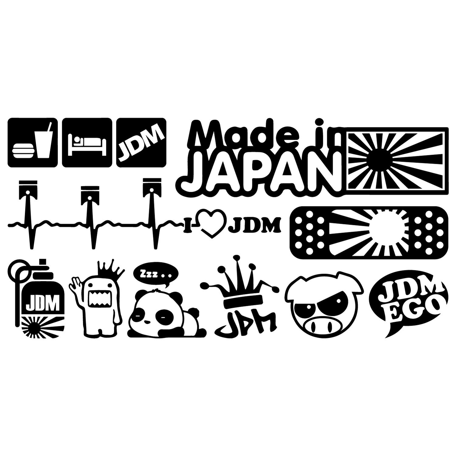 JDM ark - 10 stickers - 58x29cm.