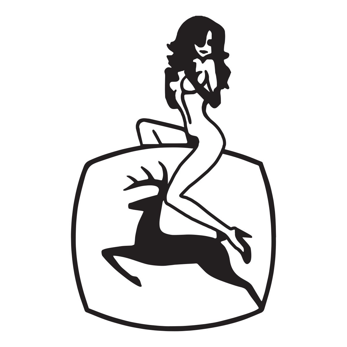 john deer logo with lady