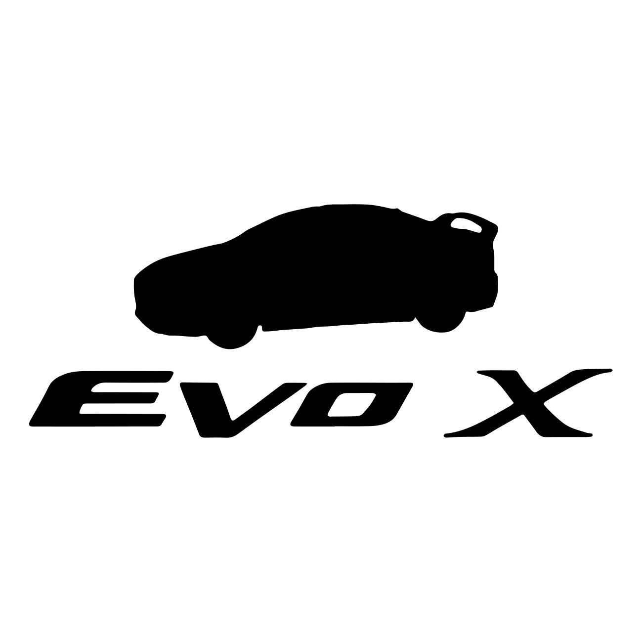 mitsubishi evo x silhuette