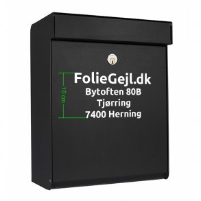 Postkasse tekst - center