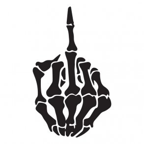 skeleton hand fuck you