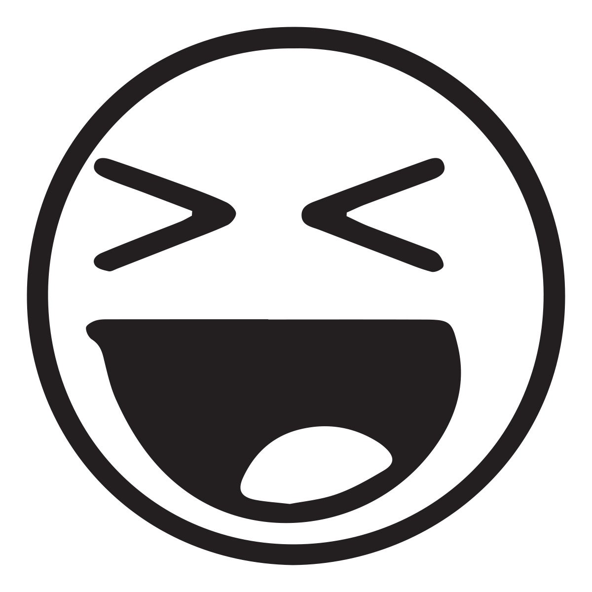 smiley laughing - Vis alle stickers - FolieGejl.dk