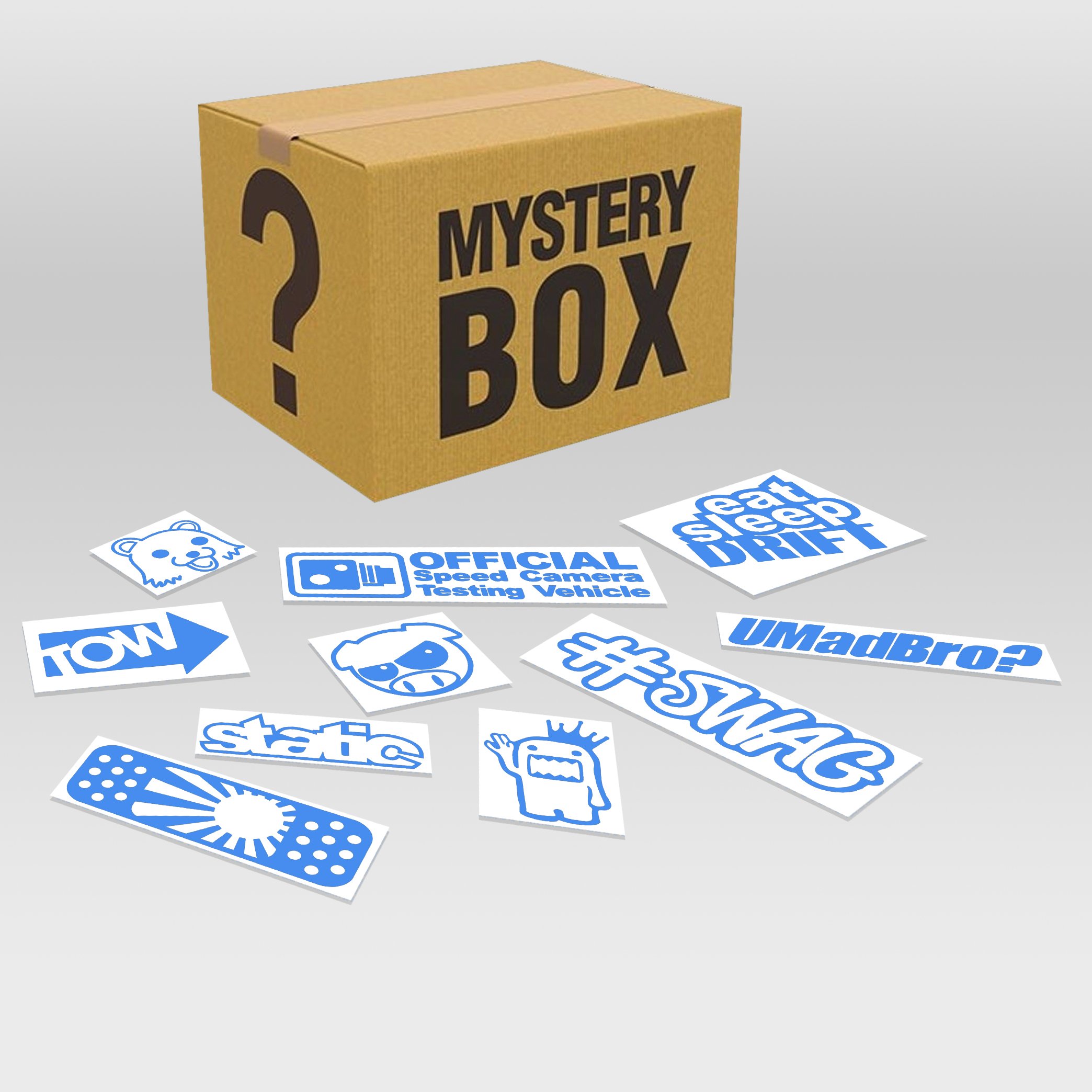 10 stk assorteret stickers - Lysebl