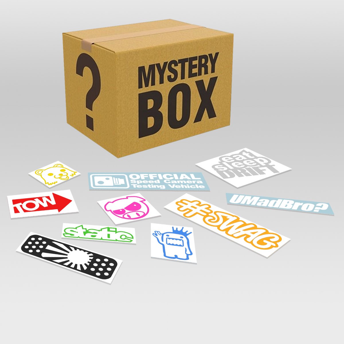 10 stk assorteret stickers - Mix farver - Mystery boxe - FolieGejl.dk