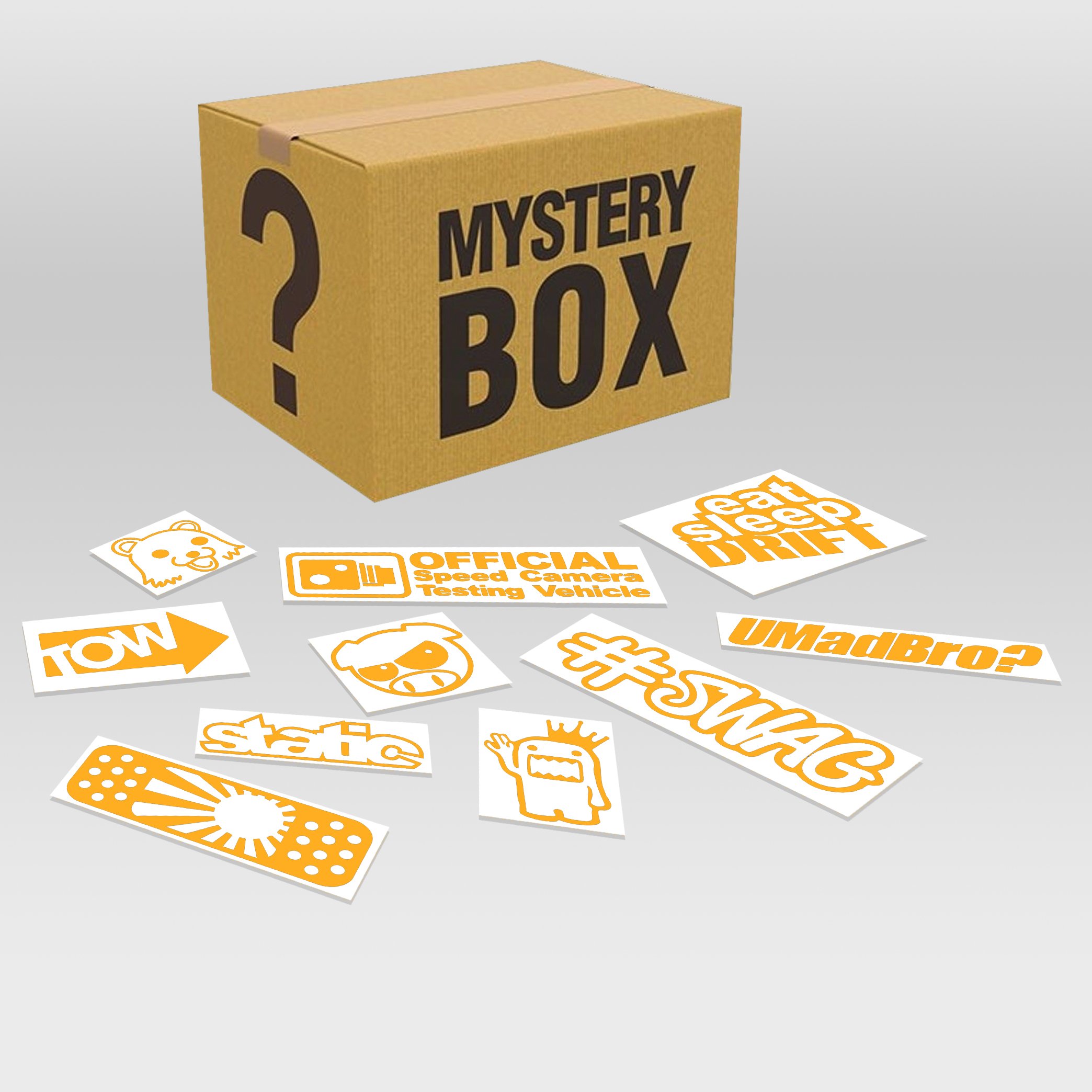 10 stk assorteret stickers - Orange