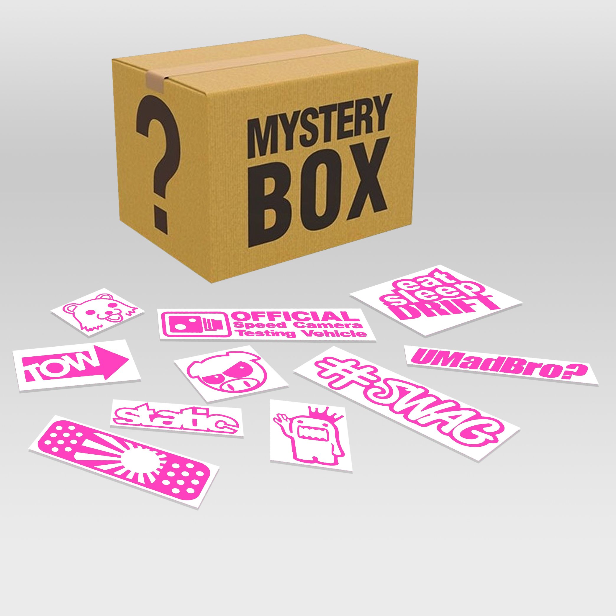 10 stk assorteret stickers - Pink