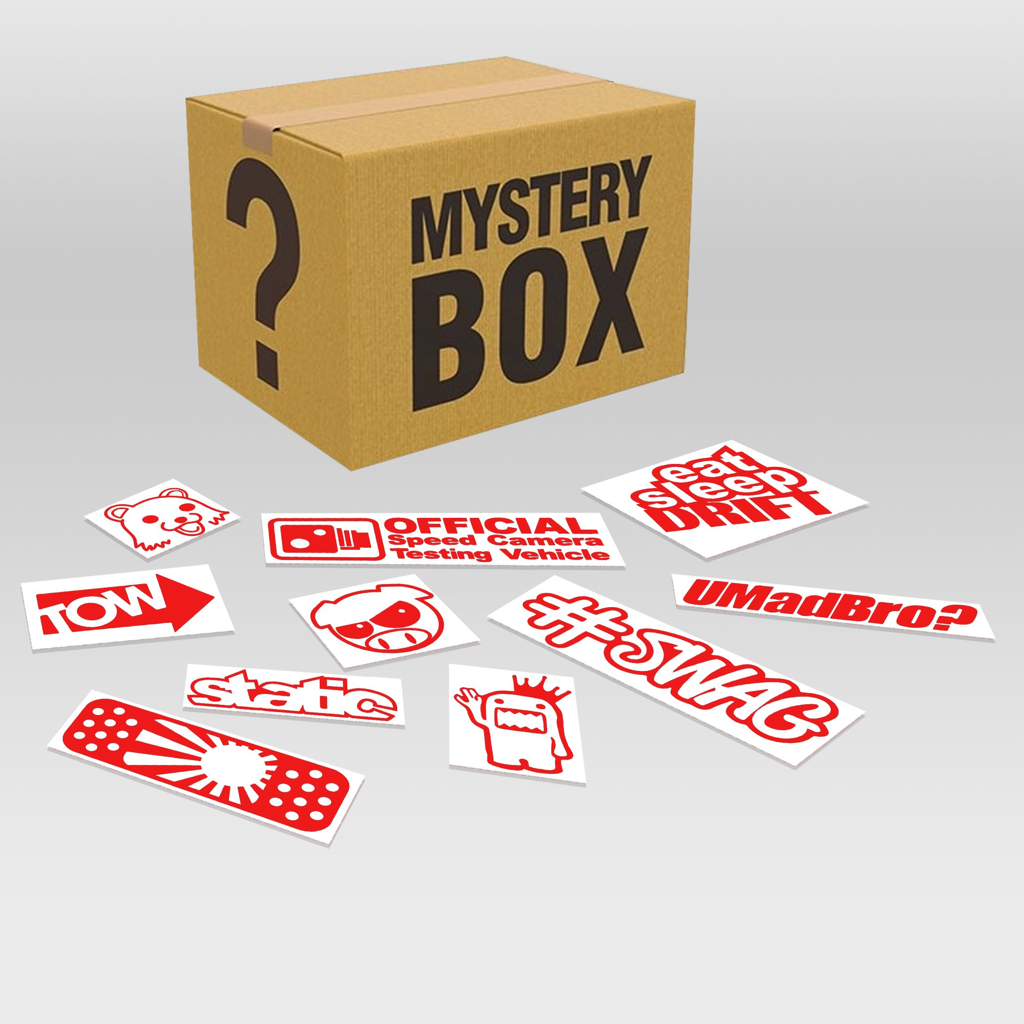 10 stk assorteret stickers - Rd