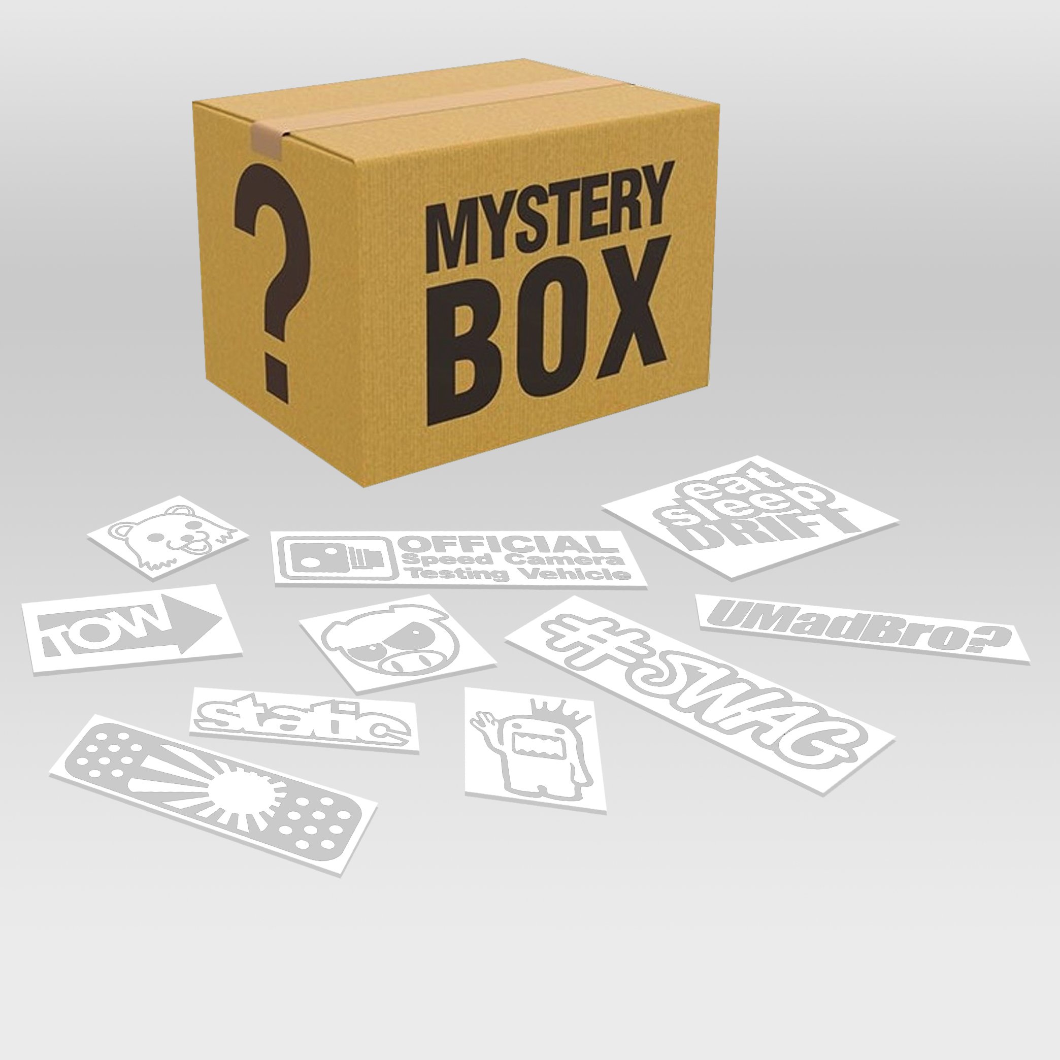 10 stk assorteret stickers - Slv metal