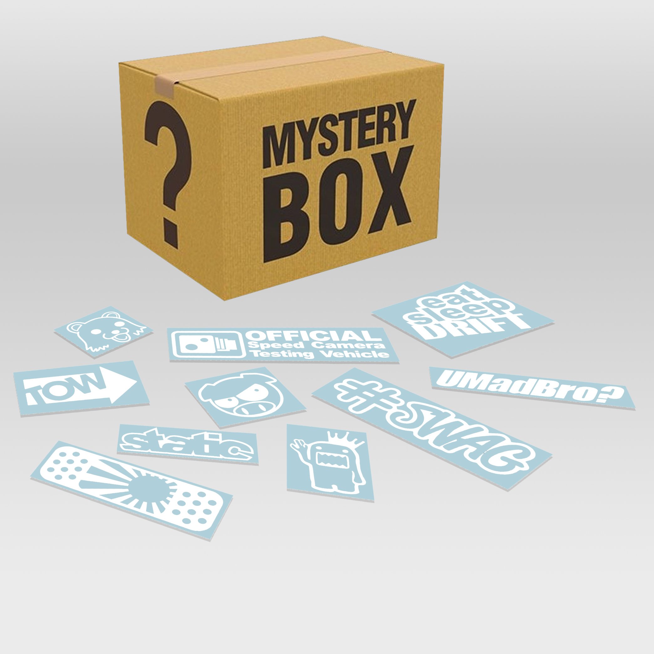 10 stk assorteret stickers - Hvide