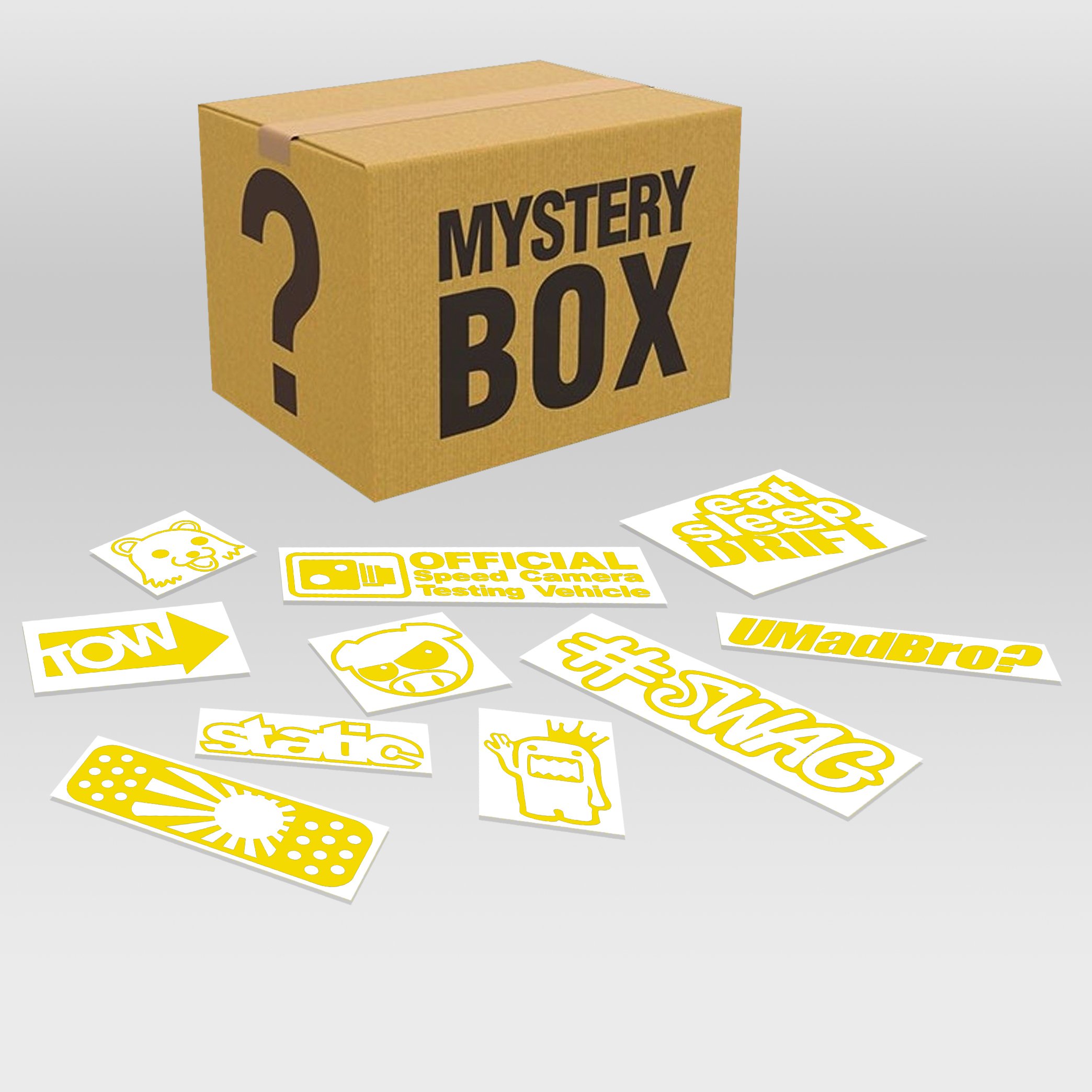 10 stk assorteret stickers - Gule