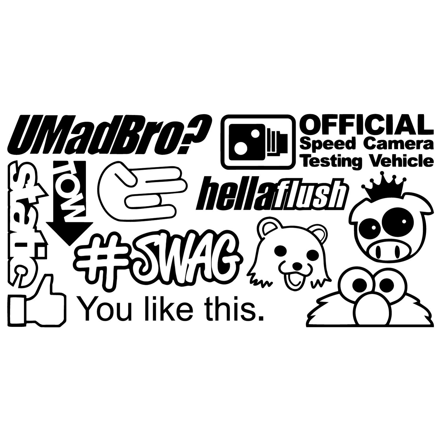 Swag'n'Flush ark - 10 stickers - 58x29cm.