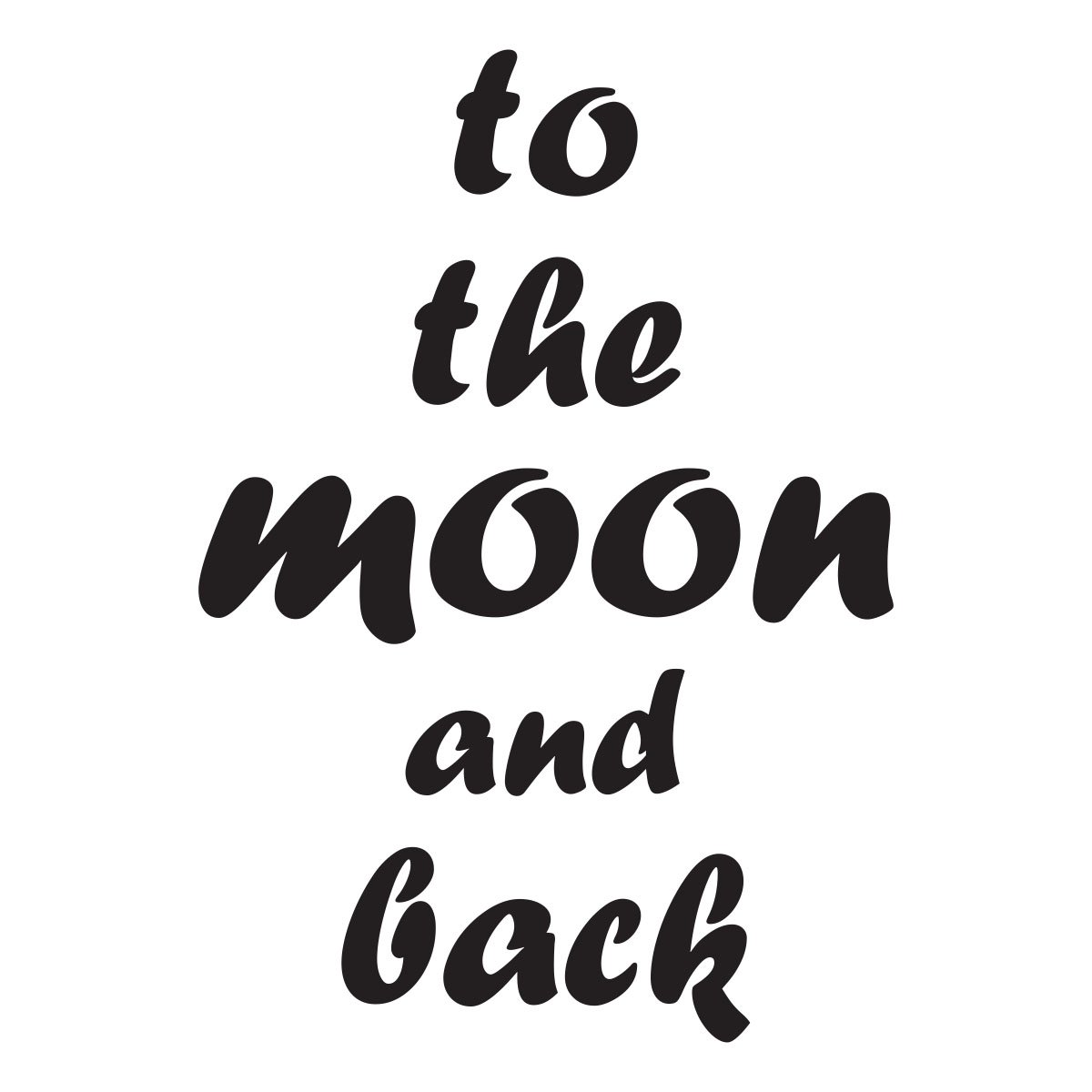 To the moom and back - Wallsticker