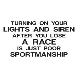 turning on your lights and siren